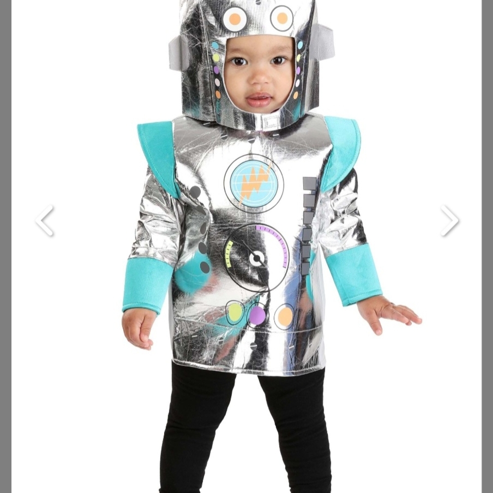 Silver and Blue Robot Kids Costume